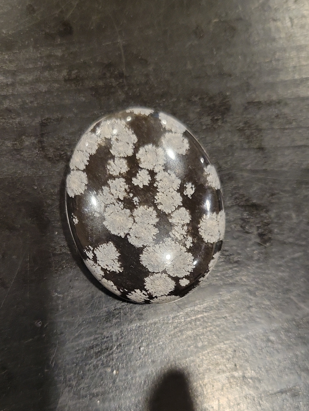 Snowflake Obsidian Palm Stone -crystal